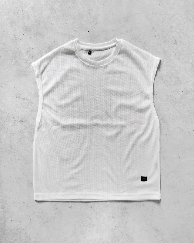 Musculosa Waffle Blanca